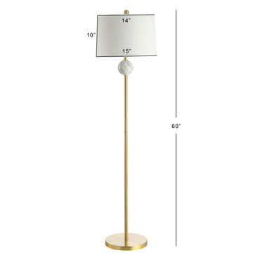 Vaughn 60" Modern Metal/Resin LED Floor Lamp - JONATHAN Y